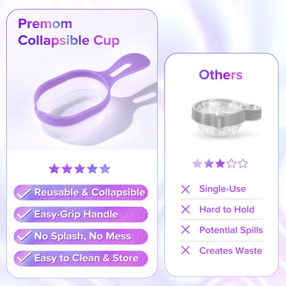 Premom 2 Reusable Collapsible Urine Cups for Ovulation & Pregnancy Tests | Home Fertility Kit