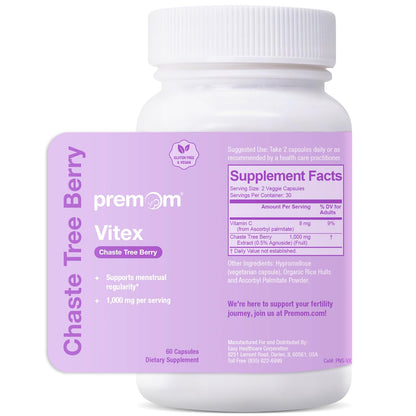 Premom Vitex 1000mg | Hormone Balance, Fertility & PMS Support