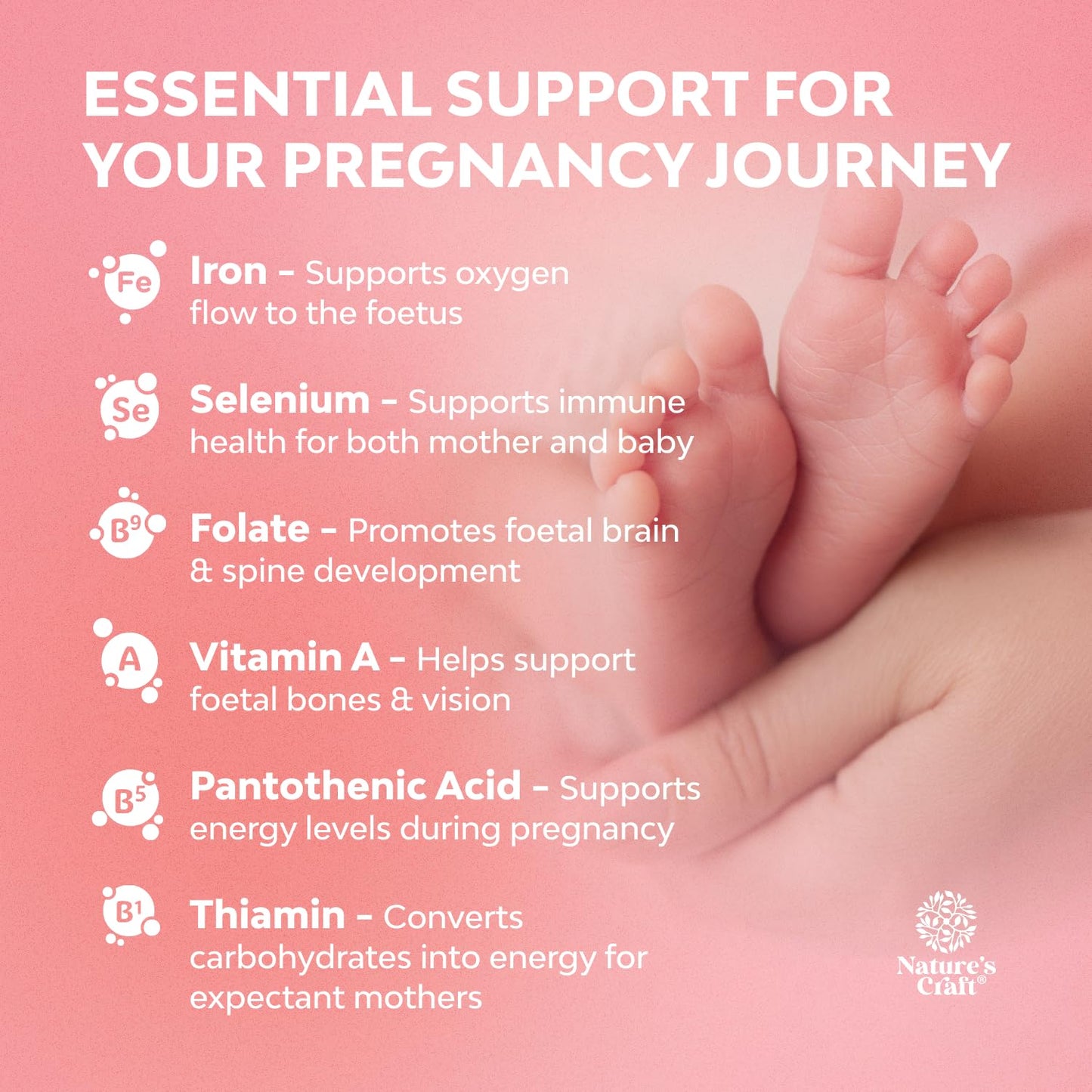 Vegan Prenatal Gummies with Iron & Folic Acid – Pineapple Mango, 40-Day Supply