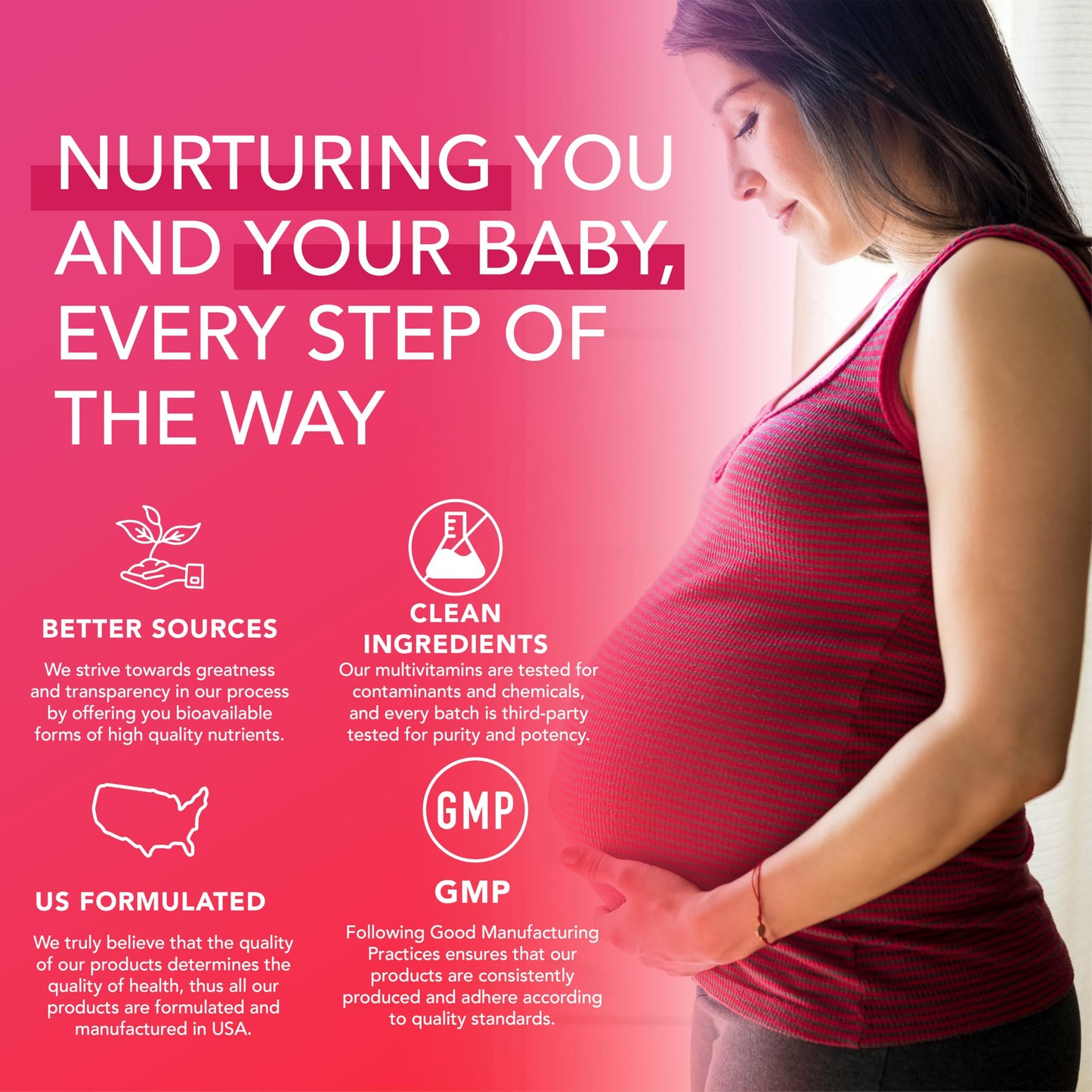Prenatal Gummies for Women with DHA, Folate, Vitamin B & D | Fetal & Neural Support