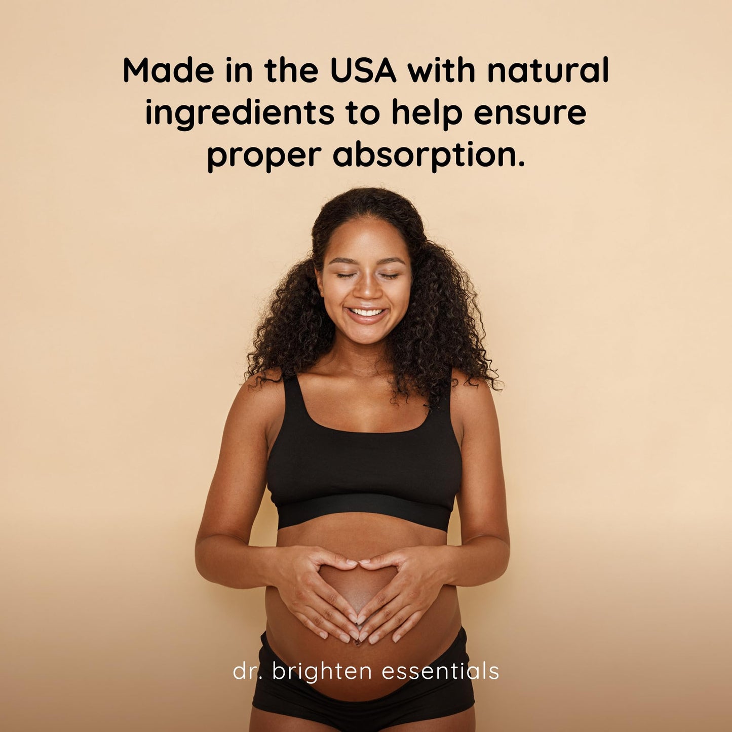 Dr. Brighten Prenatal Plus - Women's Formulation, Active B Vitamins, Minerals, Antioxidants for Pregnant or Nursing Mothers, Non-GMO Vegan, No Gluten, No Soy - 180 Capsules
