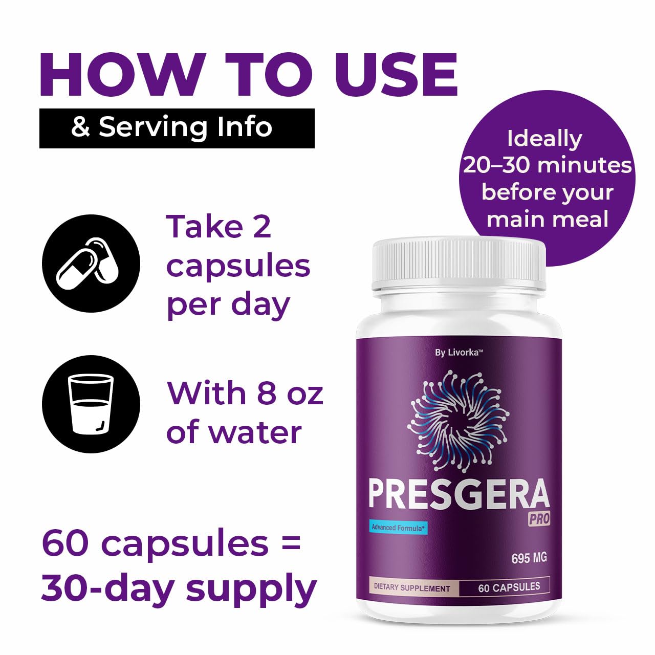 LIVORKA Presgera Pro Capsules (3 Pack) – Advanced Nerve Health Formula