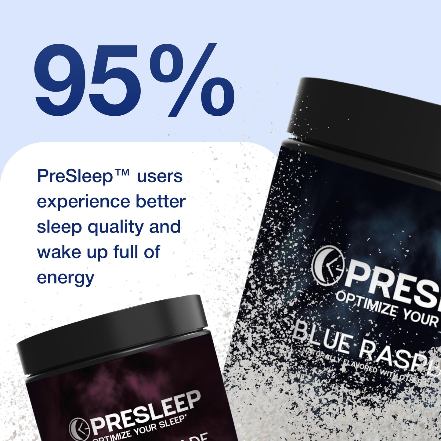 PreSleep Natural Sleep Powder – Melatonin-Free Sleep Aid with Magnesium Glycinate, L-Theanine & Glycine – Non-Habit Forming, Vegan, Gluten Free, 30 Servings