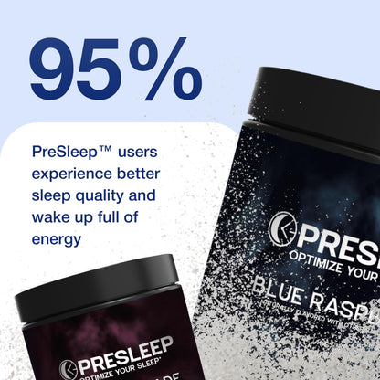 PreSleep Natural Sleep Powder – Melatonin-Free Sleep Aid with Magnesium Glycinate, L-Theanine & Glycine – Non-Habit Forming, Vegan, Gluten Free, 30 Servings