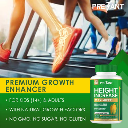 PRETANT Growth Capsules - Grow Taller Naturally with Calcium for Bone Strength