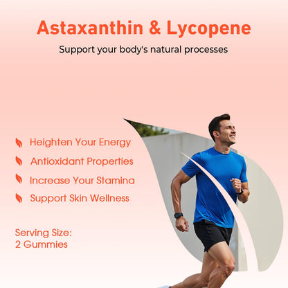 PRETANT Prostate Health Gummies — Astaxanthin + Lycopene for Prostate, Heart, Eye & Skin Support | Vegan 30 Servings