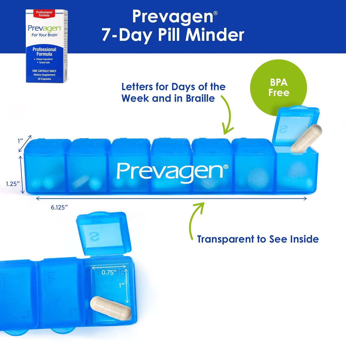 Prevagen Professional Formula - 30 Capsules | Apoaequorin 40mg + Vitamin D3
