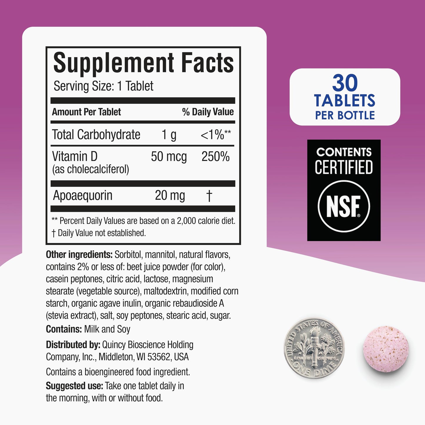Prevagen Extra Strength Mixed Berry Chewables – 30 Tablets | 20 mg Apoaequorin + Vitamin D3