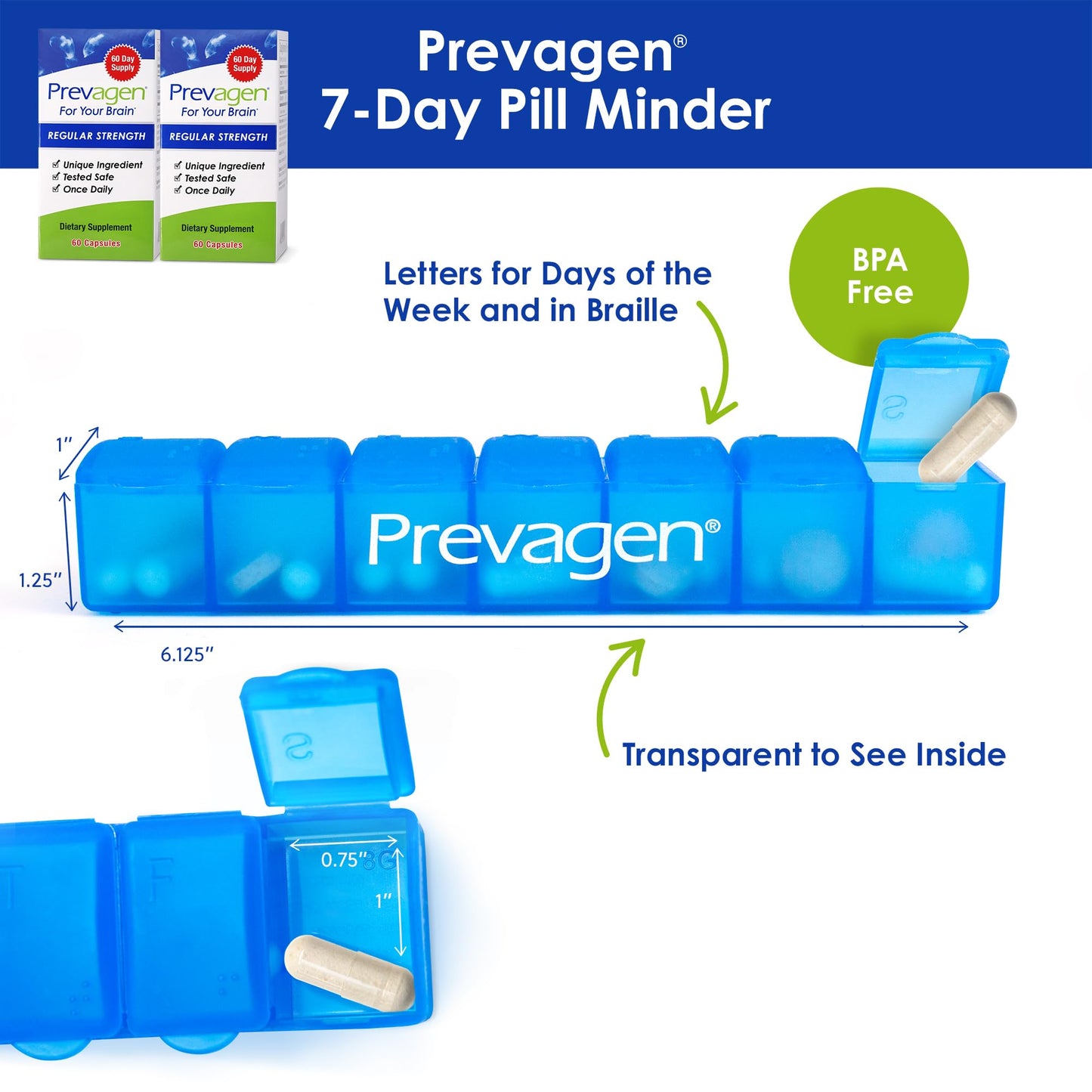 Prevagen Regular Strength – 120 Capsules (4 Month Supply) | Apoaequorin 10 mg + Vitamin D3