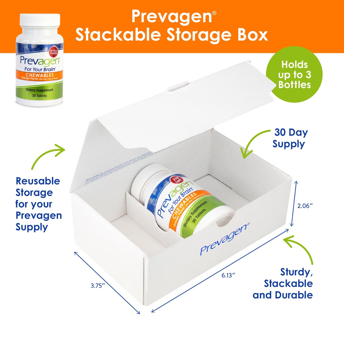 Prevagen Regular Strength Orange Chewables – 30 Tablets | Apoaequorin 10 mg + Vitamin D3