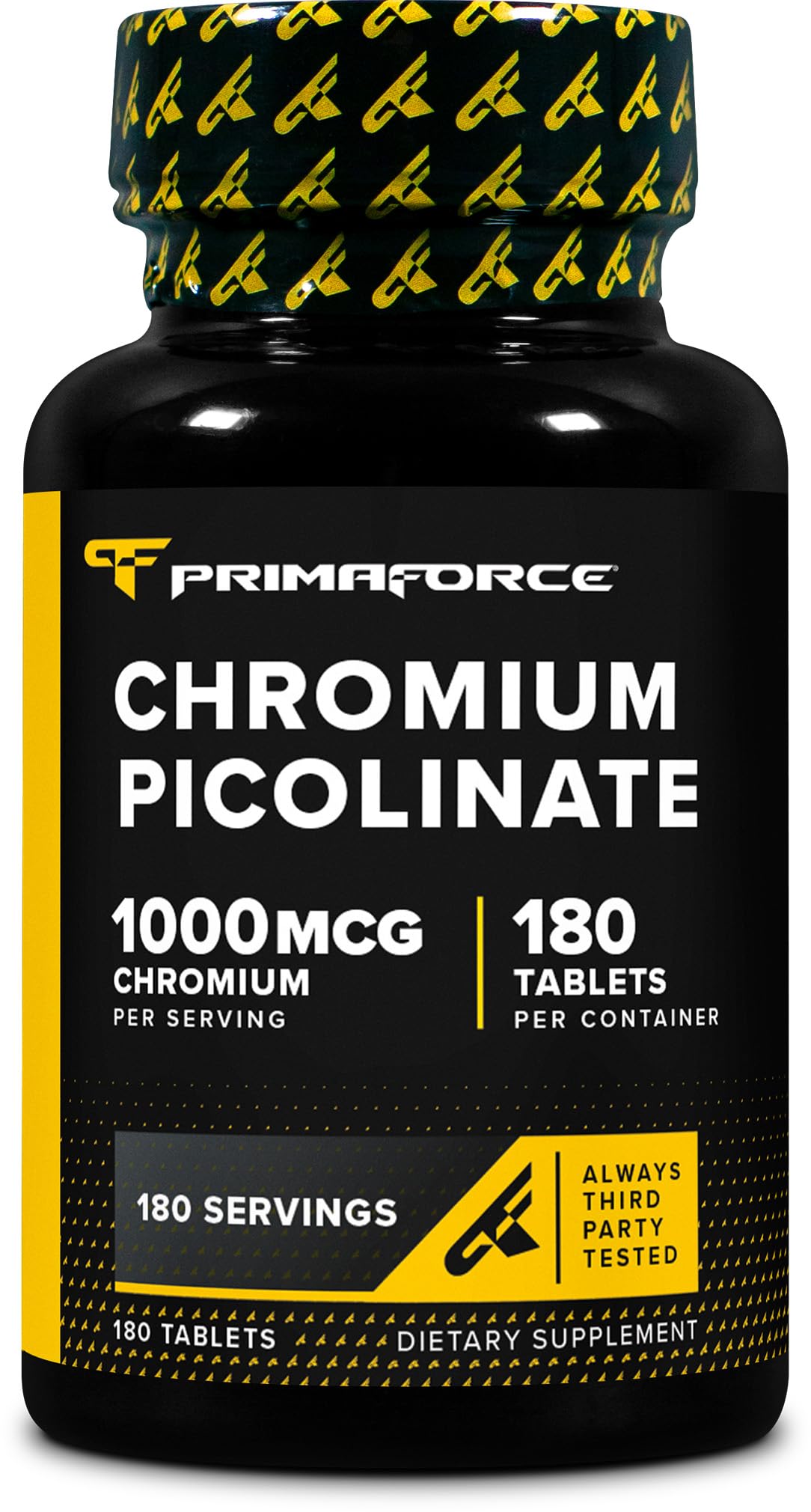 PrimaForce Chromium Picolinate 1000mcg, 180 Tablets | Non-GMO, Gluten Free