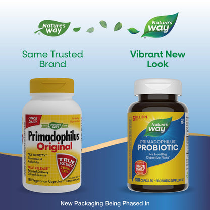 Nature's Way Primadophilus Original 5 Billion CFU | 180 Capsules (2 Pack)