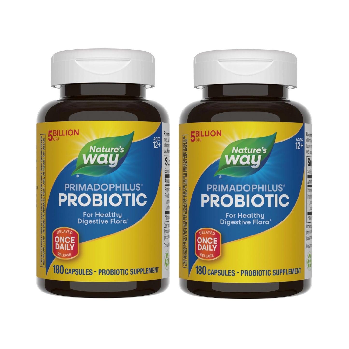 Nature's Way Primadophilus Original 5 Billion CFU | 180 Capsules (2 Pack)