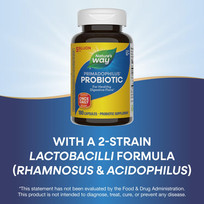 Nature's Way Primadophilus Original 5 Billion CFU | 180 Capsules (2 Pack)