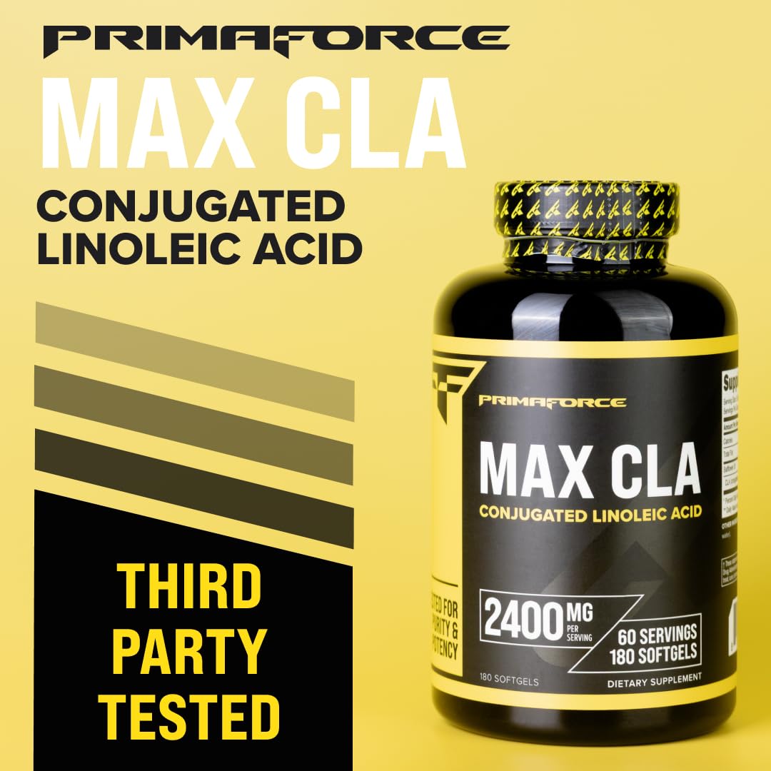 Primaforce CLA 2400 mg per Serving – 180 Softgels, Non-Stim, GMO & Gluten Free