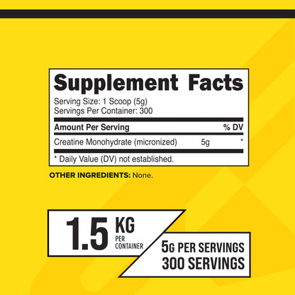 Primaforce Creatine Monohydrate 1.5 KG – Micronized Powder (300 Servings)