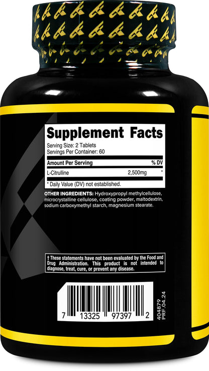 Primaforce L-Citrulline 2500mg per Serving | 60 Servings | 120 Tablets