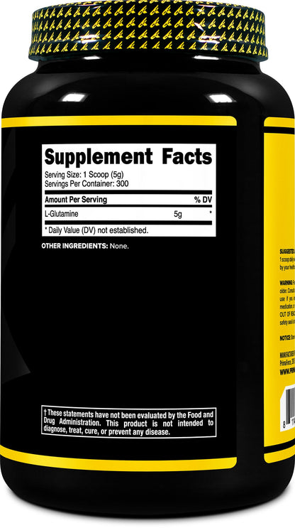 Primaforce L-Glutamine Powder 1500g – Unflavored, 5g Serving, 300 Servings