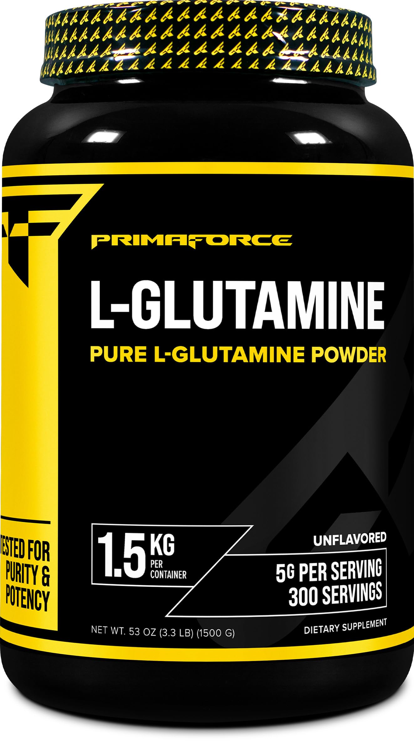Primaforce L-Glutamine Powder 1500g – Unflavored, 5g Serving, 300 Servings