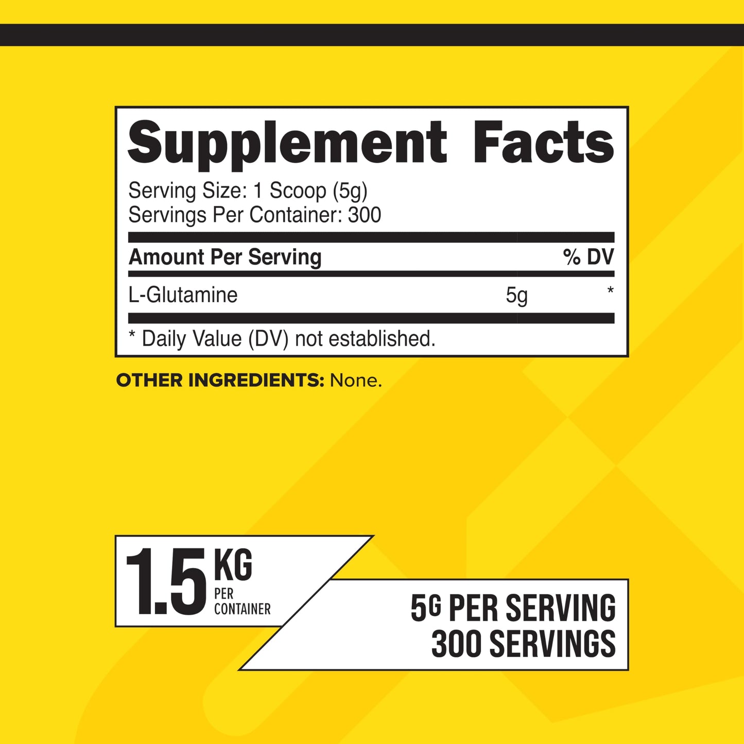 Primaforce L-Glutamine Powder 1500g – Unflavored, 5g Serving, 300 Servings