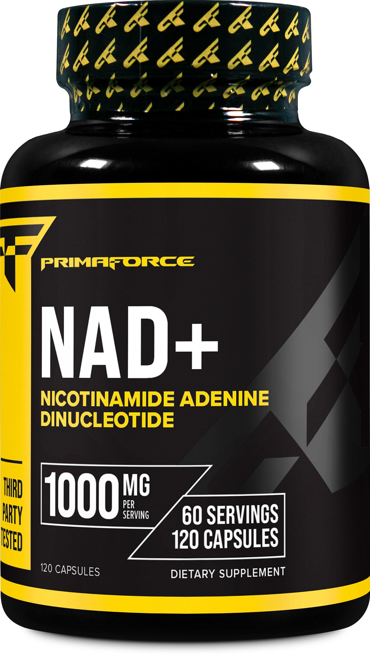 Primaforce NAD+ 1000 mg Supplement - 120 Capsules (60 Servings) | Nicotinamide Adenine Dinucleotide
