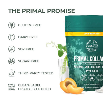 Primal Harvest Collagen Powder Type I & III – 2-Pack, Unflavored