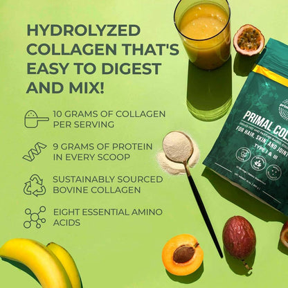Primal Harvest Collagen Powder Type I & III – 2-Pack, Unflavored