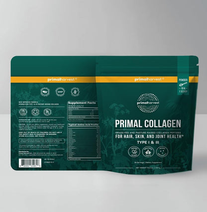 Primal Harvest Collagen Powder Type I & III – 2-Pack, Unflavored