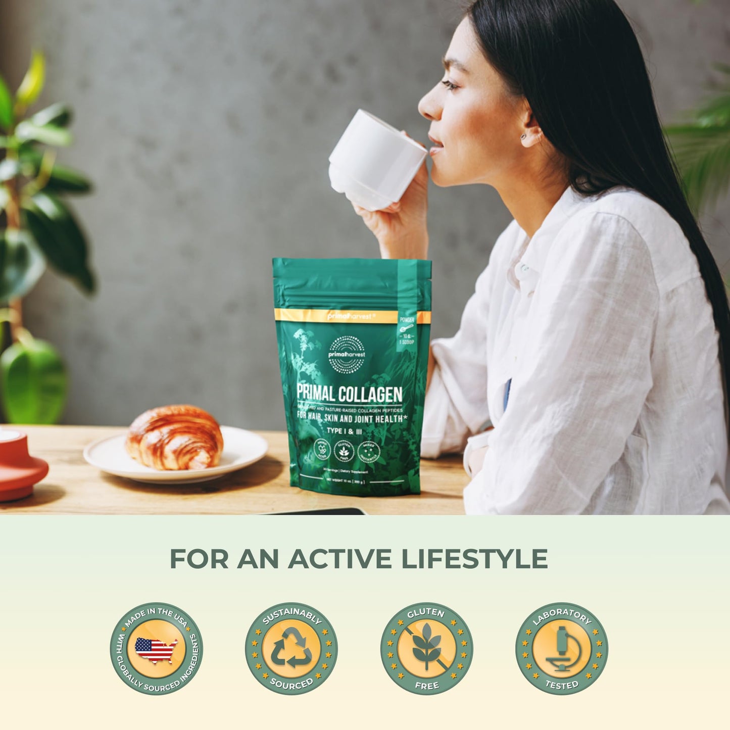 Primal Harvest Collagen Powder Type I & III – 2-Pack, Unflavored