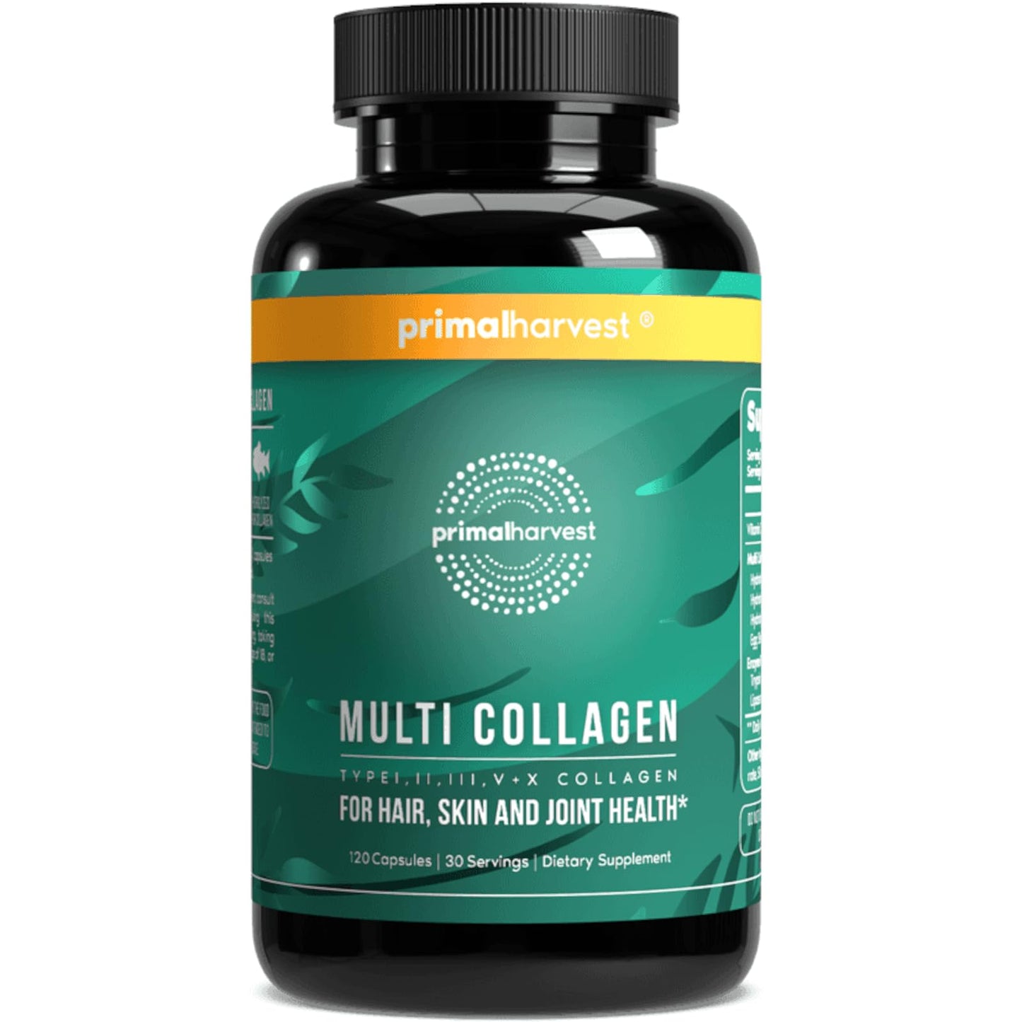 Primal Harvest Multi Collagen Pills (Type I II III V X) 120 Capsules – Hair Skin Nails