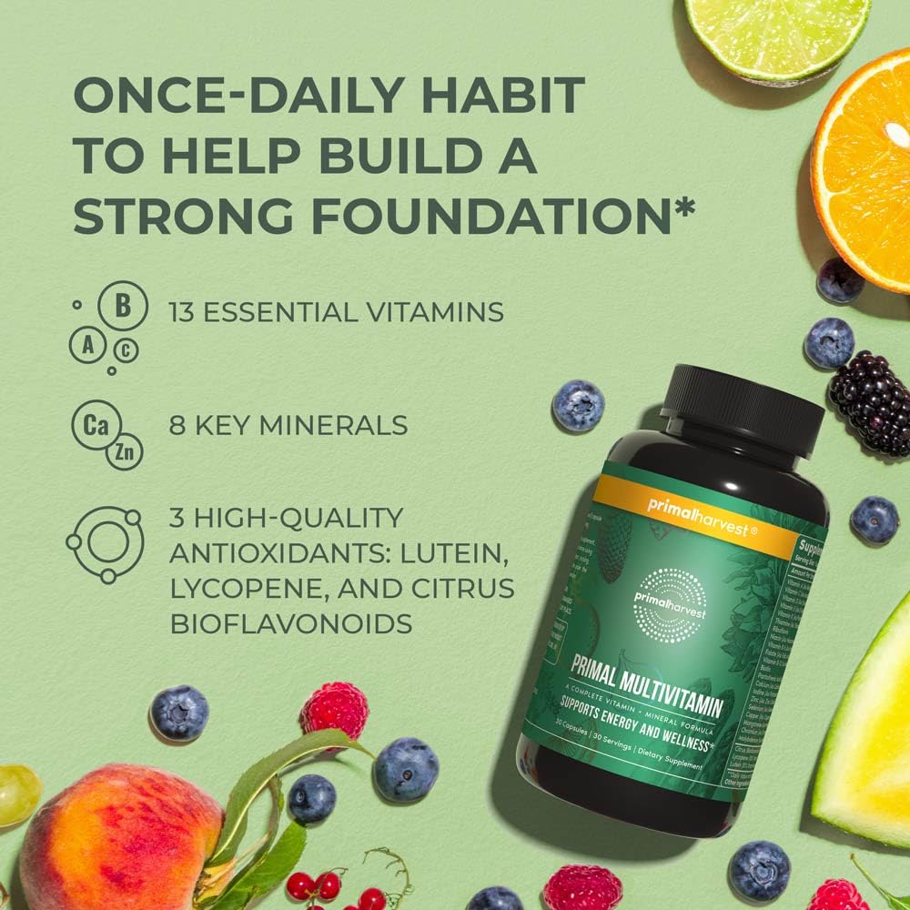 Primal Harvest Primal Multivitamin – 21 Essentials, 2 Pack (30 Count)