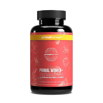Primal Harvest Women+ Multivitamin — Energy, Immune Support, Skin Health, 60 Capsules