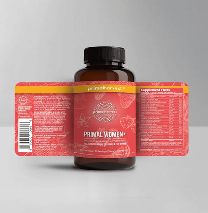 Primal Harvest Women's Multivitamin – Energy, Immune Support, Skin & Mood | 60 Capsules (2-Pack)