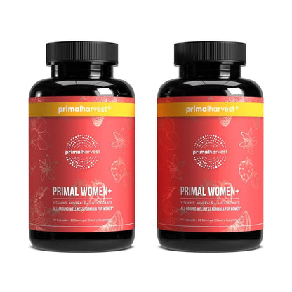Primal Harvest Women's Multivitamin – Energy, Immune Support, Skin & Mood | 60 Capsules (2-Pack)