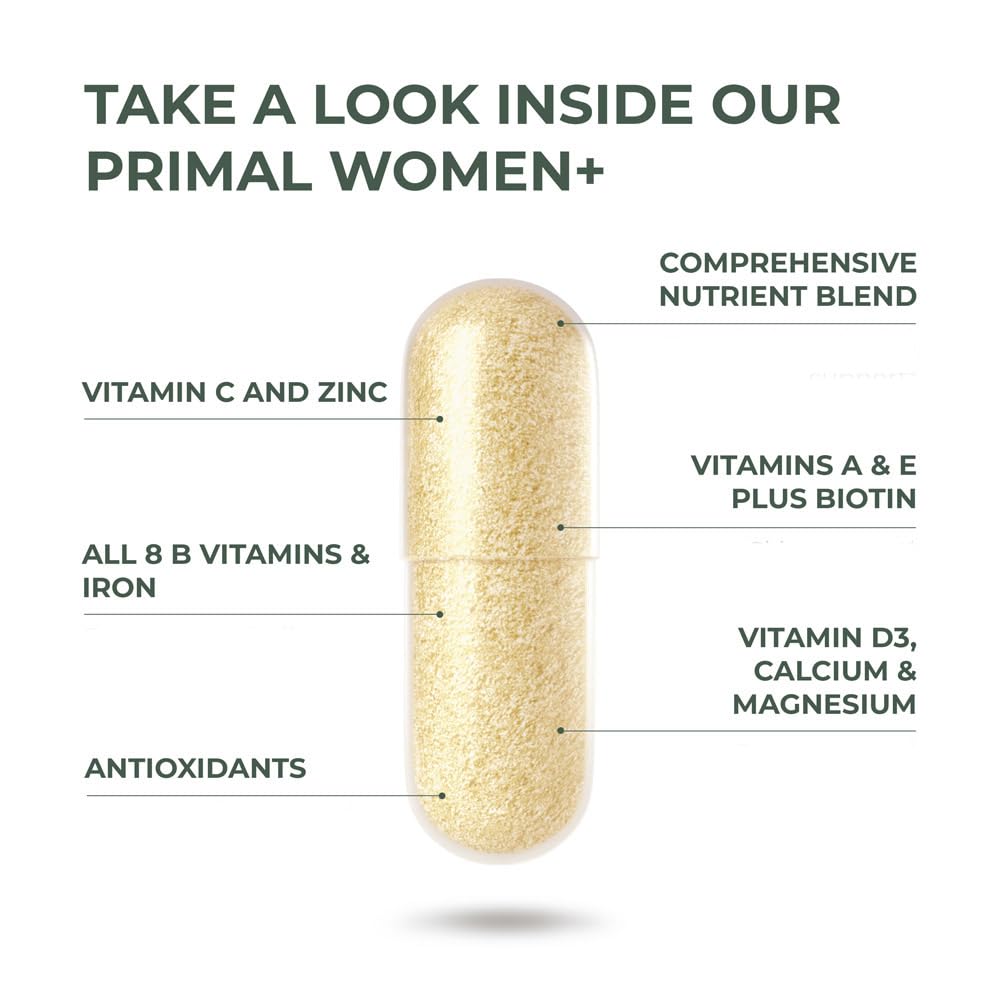 Primal Harvest Women's Multivitamin – Energy, Immune Support, Skin & Mood | 60 Capsules (2-Pack)