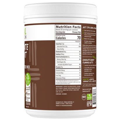 Primal Kitchen Chocolate Collagen Fuel Drink Mix – Chocolate Coconut Collagen Peptides, Dairy-Free & Sugar-Free, 20 oz