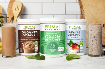 Primal Kitchen Chocolate Collagen Fuel Drink Mix – Chocolate Coconut Collagen Peptides, Dairy-Free & Sugar-Free, 20 oz