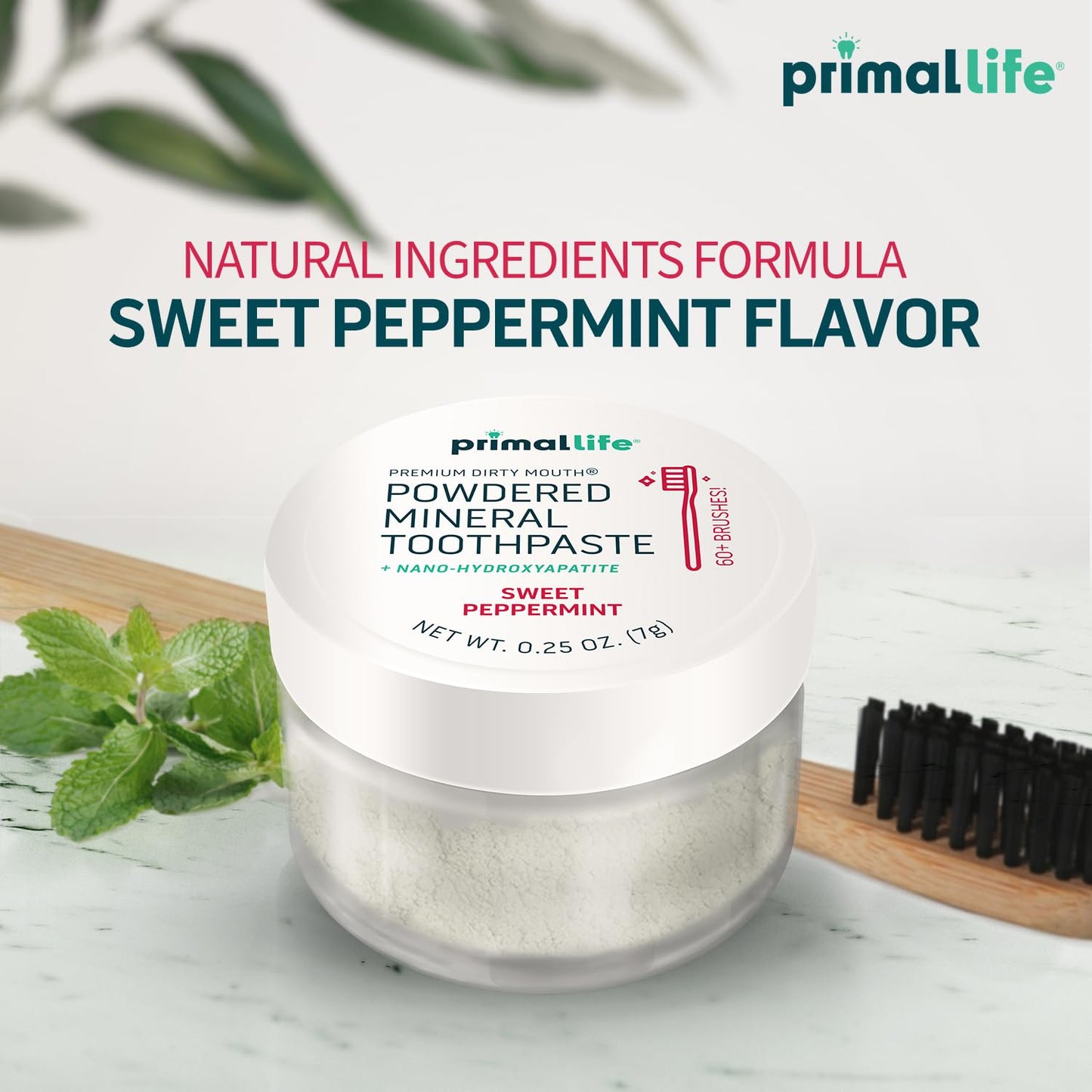 Primal Life Organics Dirty Mouth Toothpowder – Vegan & Organic, 0.25 oz