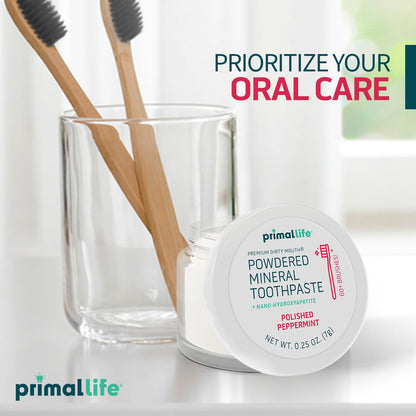 Primal Life Organics Dirty Mouth Toothpowder – Organic Vegan Peppermint 0.25 oz