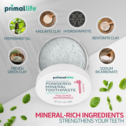 Primal Life Organics Dirty Mouth Toothpowder - Organic, Vegan, Peppermint
