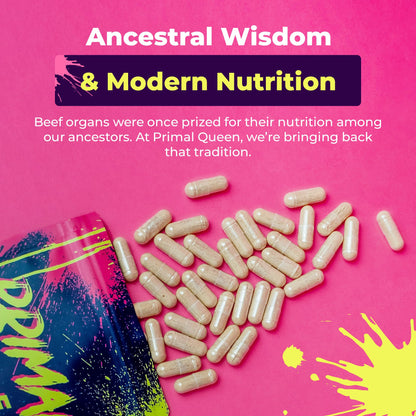 Primal Queen: Female Beef Organ Superfood - Grass-Fed (Liver, Kidney, Heart & More)