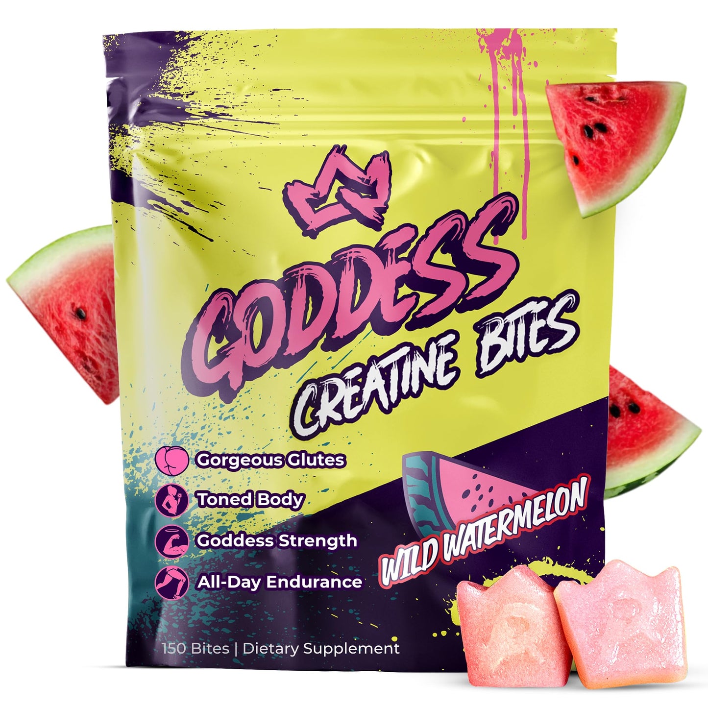 Primal Queen Goddess Creatine Gummies – Low-Sugar 5g Creatine for Women | 150 Bites