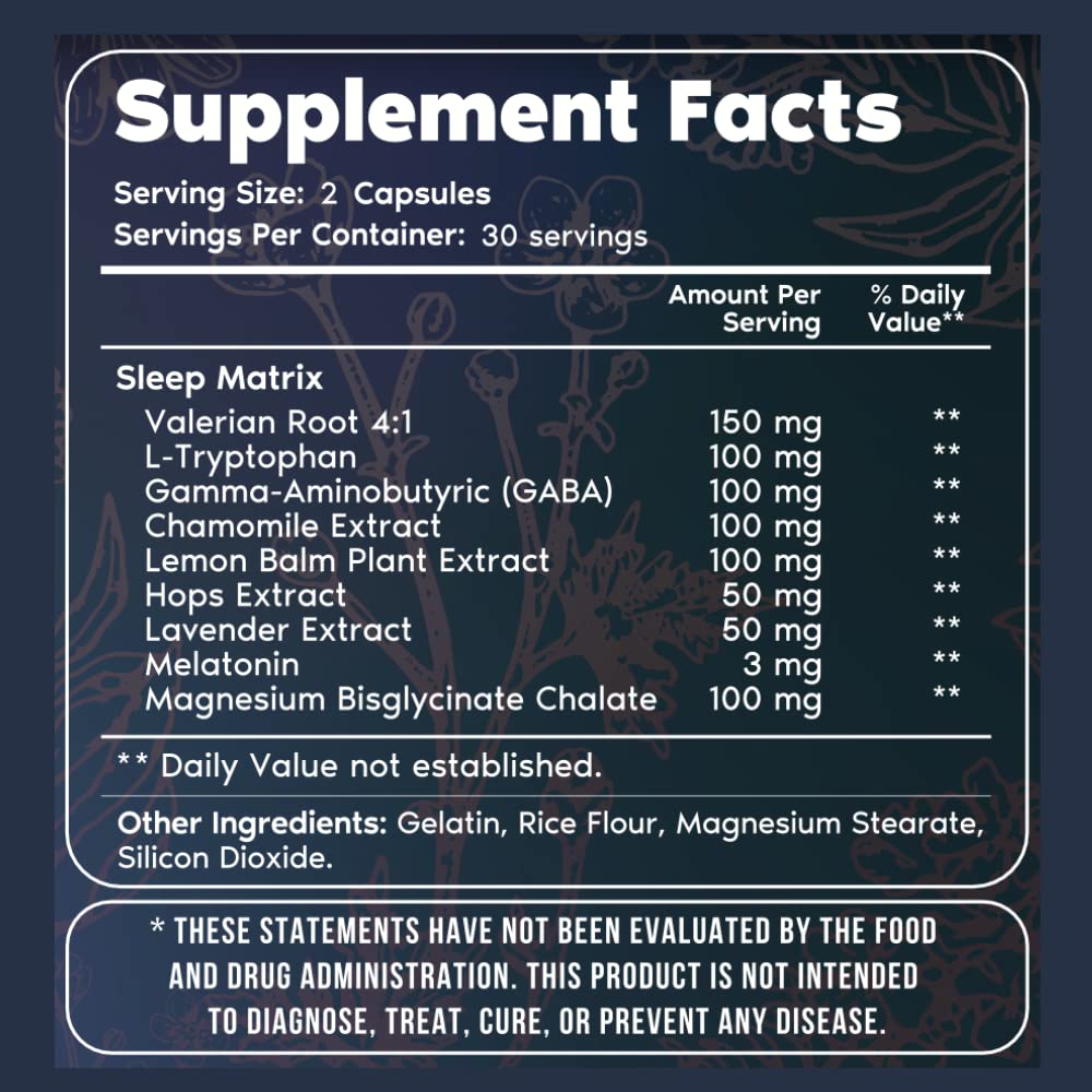 Primal Sleep 2 Pack by Primal Harvest – 120 Capsules (Valerian, L-Tryptophan, GABA, Chamomile, Melatonin 3 mg)