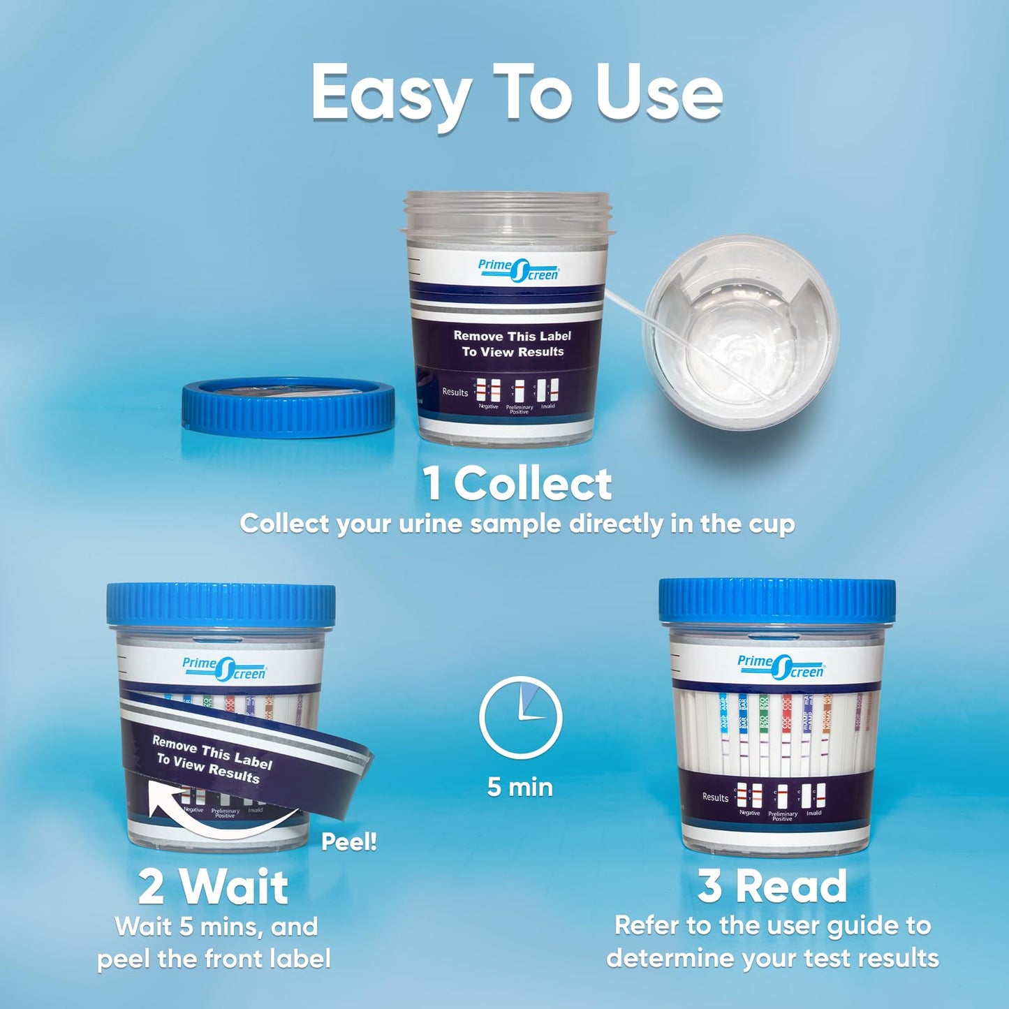 Prime Screen 12 Panel Drug Test Kit – Instant Urine Test for THC, AMP, BAR, BZO, COC, MAMP, MDMA, MOP/OPI, MTD, OXY, PCP, TCA - 300 Cut-Off | TDOA-7125 5 Pack