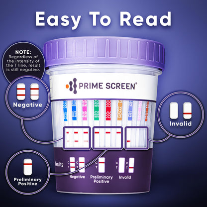 Prime Screen 12-Panel Drug Test Cup Kit (50 Pack) – AMP,BAR,BUP,BZO,COC,MDMA,MTD,OPI,OXY,PCP,TCA,THC – CDOA-3124
