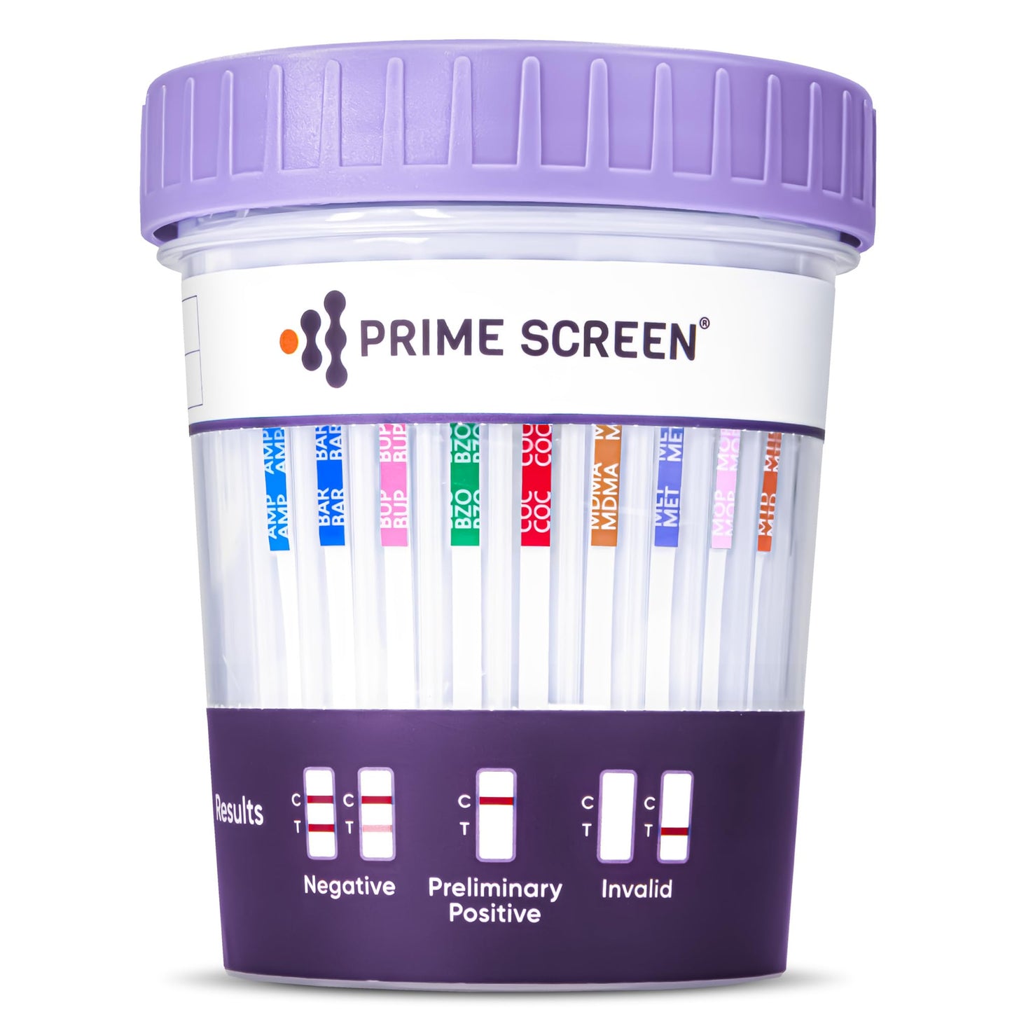 Prime Screen 12-Panel Multi-Drug Urine Test – C-Cup 1 Pack (THC 50, AMP, BAR, BUP, BZO, COC, mAMP/MET, MDMA, MOP/OPI, MTD, OXY, PCP)