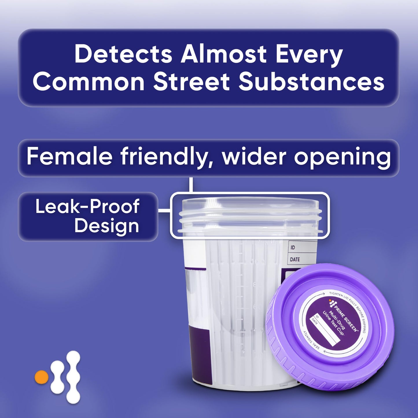 [5 Pack] Prime Screen 6-Panel Urine Test Cup - CLIA Waived - BZO COC mAMP OPI OXY THC - C-CUP-TDOA-564
