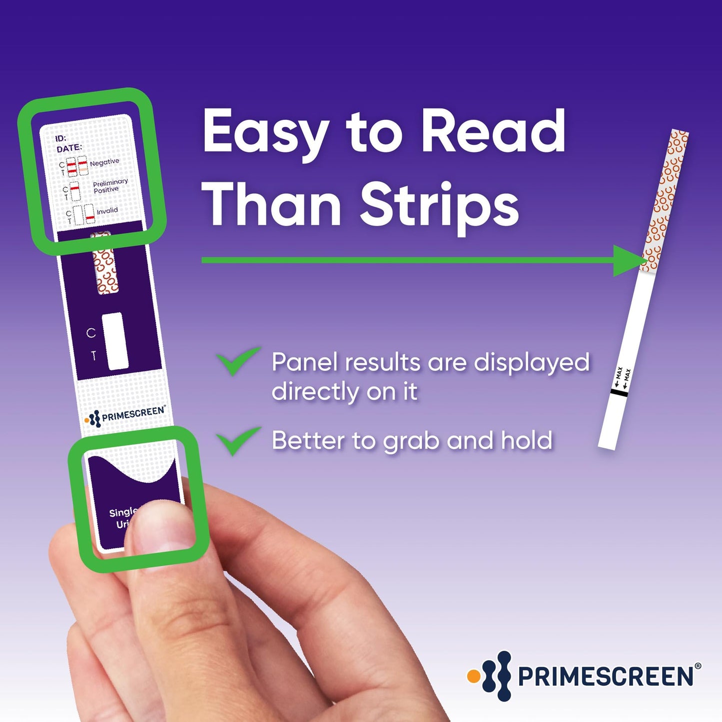 Prime Screen Cocaine Urine Test Card - 300 ng/mL Cutoff, Single Panel Drug Test Kit - 10 Pack
