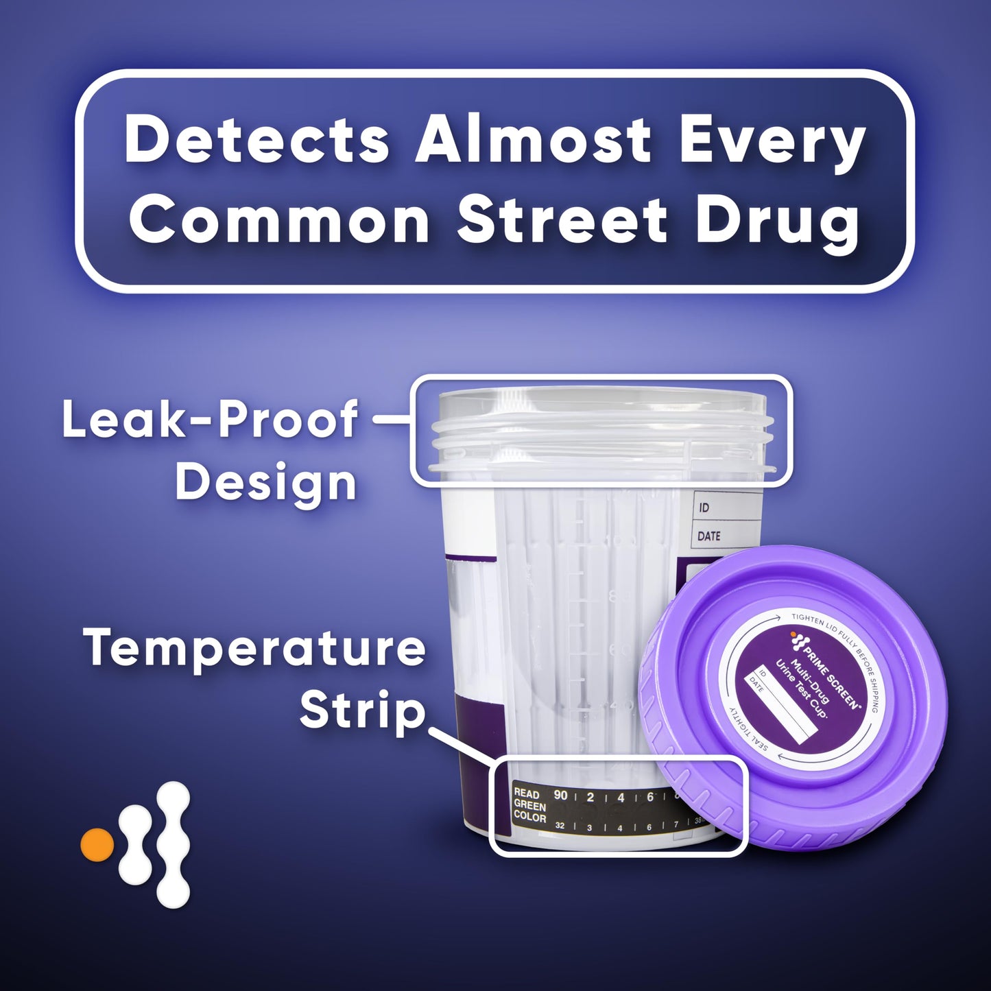 Prime Screen Urine Drug Test 16-Panel Kit (Compact Cup) - 10 Pack | CDOA-9165EFTK