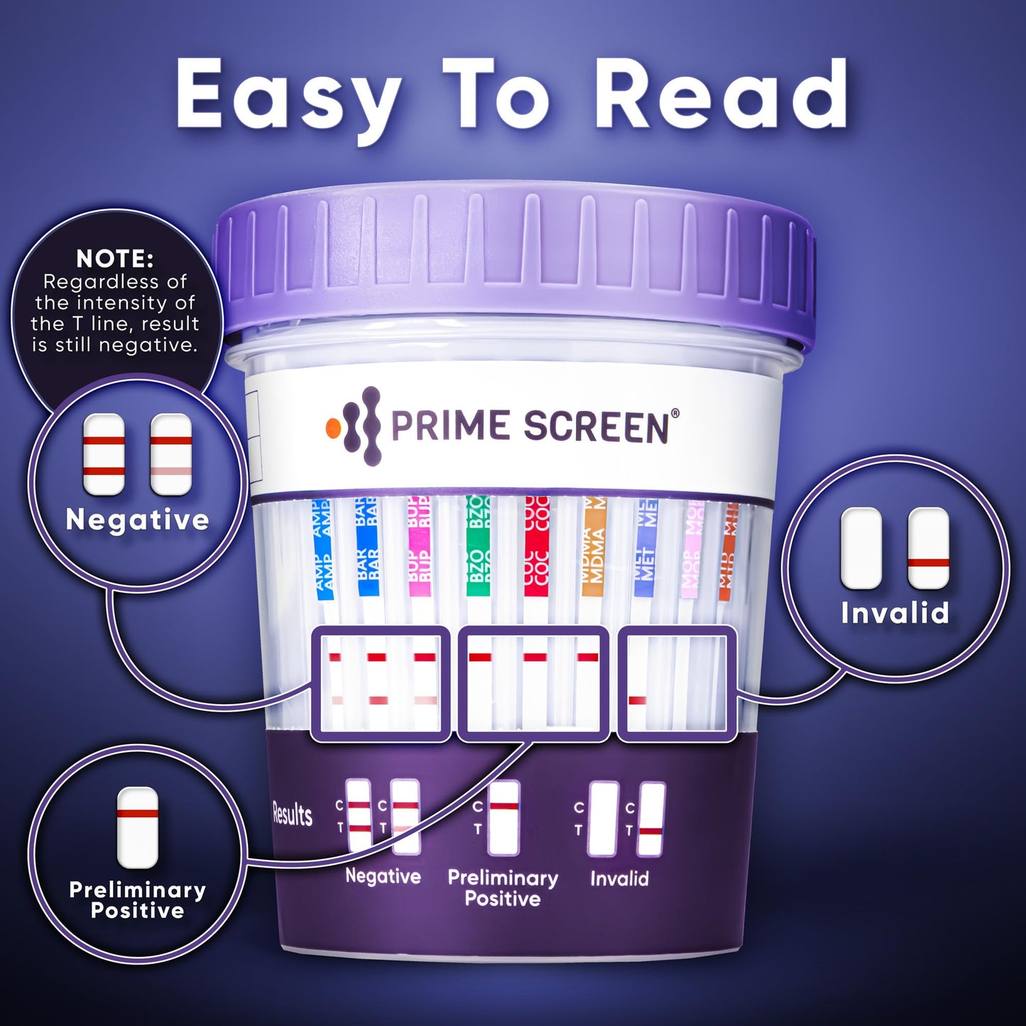 Prime Screen 16-Panel Urine Drug Test Compact Cup Kit (AMP,BAR,BUP,BZO,COC,mAMP,MDMA,MOP/OPI,MTD,OXY,PCP,THC,ETG,FTY,TRA,K2) – CDOA-9165EFTK